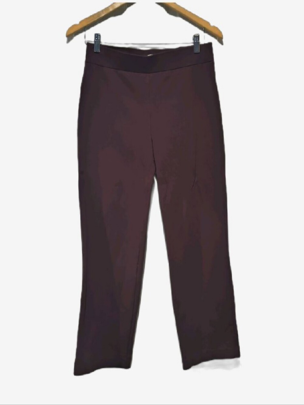 LOFT Outlet High Rise Straight Leg Ponte Pants - Burgundy / Size Medium (M)